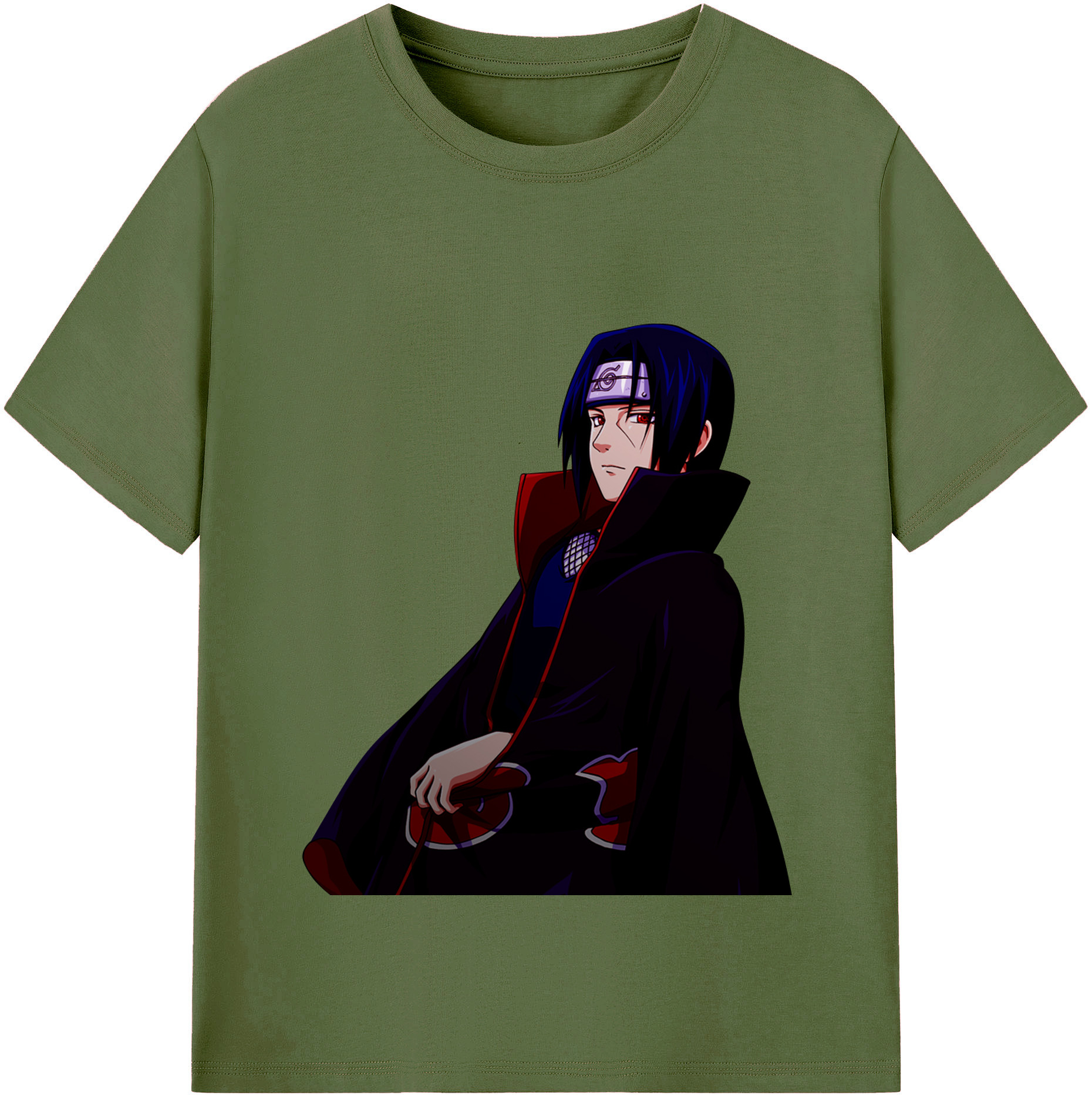 （画像用） NARUTO -ナルト- うちは イタチ Uchiha Itachi 綿100％半袖Tシャツ（フロントプリント）